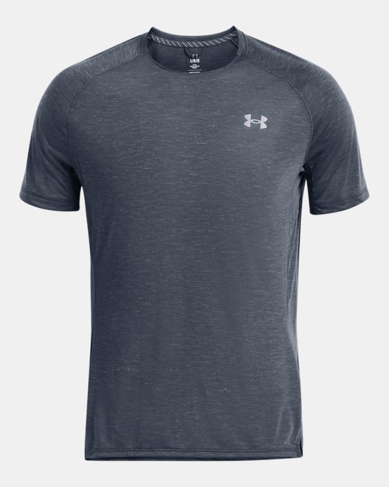 Men's UA Launch Trail Short Sleeve in Gray image number 3
